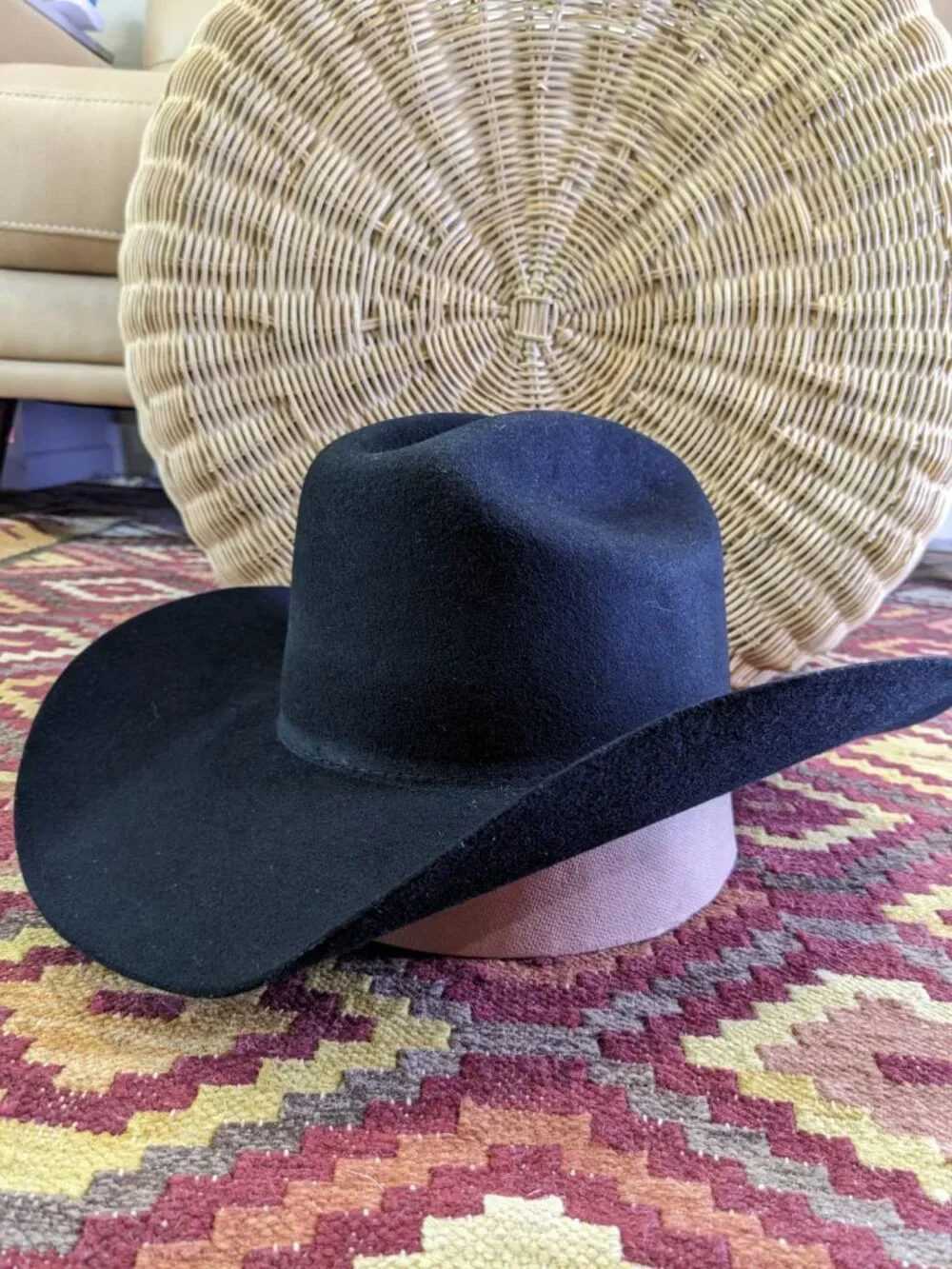 Justin 2X Black Wool Cowboy Hat - Knoxville 7 3/4